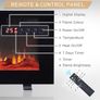 Wilton 50"/127cm Electric Fireplace, Wall Mounted, Recessed, Freestanding, Logs & Crystals Included 9 Colour Flame Effect, Media Wall Compatible, 900W - 1800W Heater, Remote Image 5