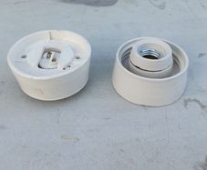 Two ceramic ceiling lamp holders