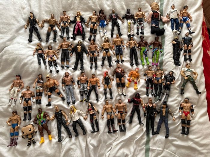 wwe 50 wrestlers action figure lot