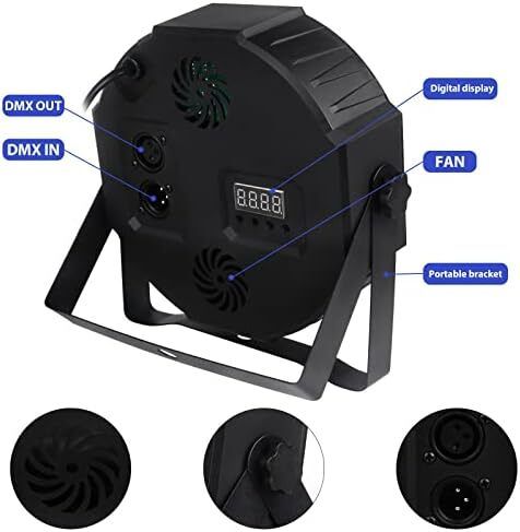2PCS Stage Lights 36LED 72W Disco Light RGB DMX512 with Remote Control, Par Light 7 Modes Stage Lighting Effect DJ Lights for Party Bar Club Wedding Halloween Christmas