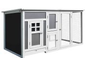 NEW SALE | Wood Chicken Coop Hutch Hen House Cage PC Roof w/ Run Nest Box Deluxe 160 x 75 x 80 cm