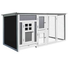 NEW SALE | Wood Chicken Coop Hutch Hen House Cage PC Roof w/ Run Nest Box Deluxe 160 x 75 x 80 cm