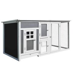 NEW SALE | Wood Chicken Coop Hutch Hen House Cage PC Roof w/ Run Nest Box Deluxe 160 x 75 x 80 cm