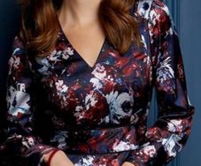Paul Costelloe Satin Midi Dress - Size 12 - excellent condition