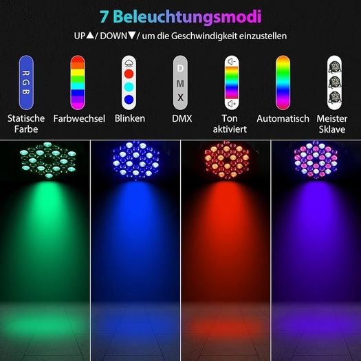 NEW SALE | 36LED 72W Disco Lights RGB DMX512 with Remote Control, Par Light 7 Modes Stage Lighting Effect DJ Lights for Party Bar Club Wedding Halloween Christmas