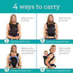 Infantino Flip Advanced 4-in-1 Baby Carrier Black Denim