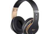 6S Wireless Headphones Over Ear,[40 Hrs Playtime] Hi-Fi Stereo Foldable Wireless Stereo Headsets with Built-in Mic,Volume Control, FM (Black &amp; Gold)