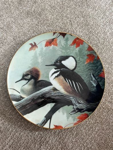 Vintage Misty Morning Plate North American Ducks Rod Lawrence