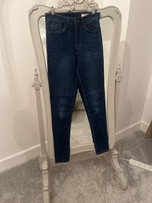 Super Skinny Fit Indigo Jeans Size 8 Long