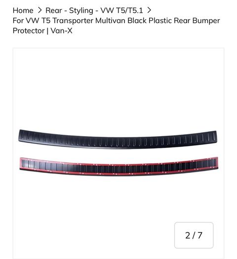 VW Transporter rear bumper protector
