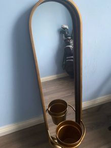 Statement Mirror with plant holder
