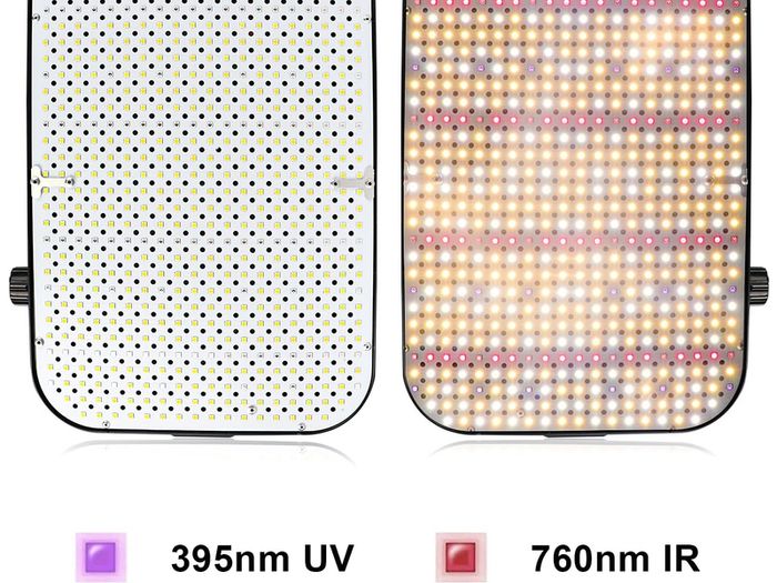 LED Grow Light 600W, 588pcs LEDs Grow Lights for Indoor Plants, UV-IR Sunlight Full Spectrum Plant Growing Lamp for Seed Starting, Seedlings, Vegetables, Daisy Chain Function