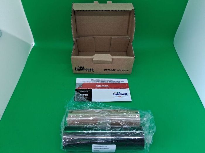 Postage - 2 x NEW Lighthouse CPM-100 Black Ribbon Refill