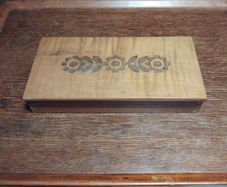 Vintage Jewellery Box, Handmade With Brass Inlay