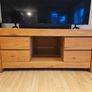 Solid Oak Style TV Cabinet - Excellent Condition Image 4
