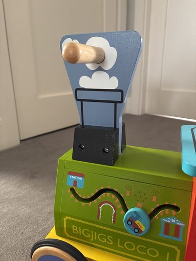 Toy sit on train with activities for toddler