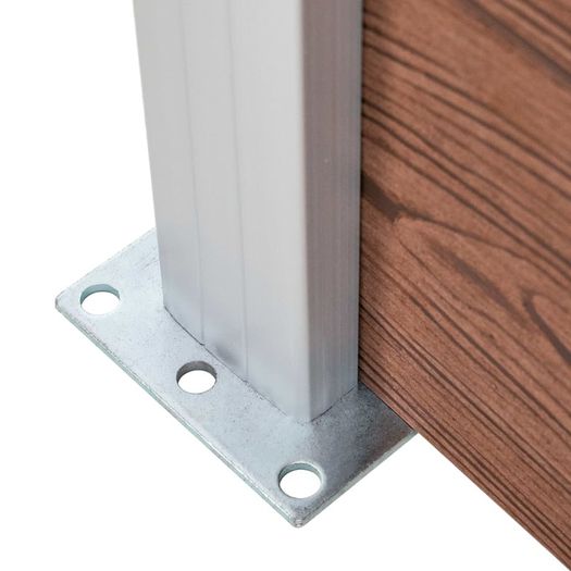 WPC Fence Set 1 Square + 1 Slanted 273x186 cm Brown