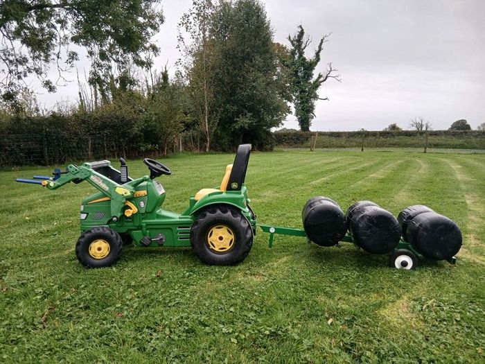 Kids pedal tractor and accessories