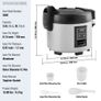 Commercial Rice Cooker, 45-Cup Rice Cooker, 9 Liter Large Rice Cooker and Warmer with Nonstick Inner Pot, Fast Cooking and 12-Hour Keep Warm Image 4