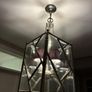 Large Antique Silver bamboo ceiling light Image 10