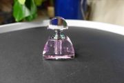Vintage Crystal Perfume Bottle Pink