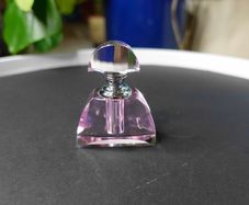 Vintage Crystal Perfume Bottle Pink