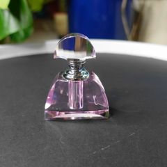 Vintage Crystal Perfume Bottle Pink