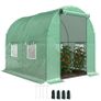 Reinforced Walk in Polytunnel Greenhouse with Roll Up Door, Galvanised Steel Frame and Zipped Door Windows, 2.5 x 2 m Image 9