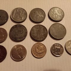 Mixed World Coin Job Lot - Soviet Union, Lithuania, Belgium & More (13 Pcs)