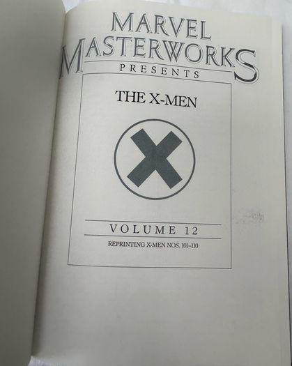 Marvel Masterworks X Men Vol 12 101-110 1990 Hardcover 1st Print Claremont