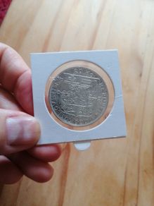 1937 Czechoslovakia Silver 20 Korun Coin