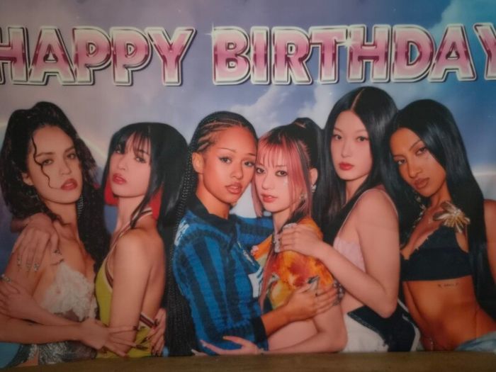 Katseye birthday photo backdrop
