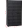 Garden Storage Cabinet with 4 Shelves Black Image 10