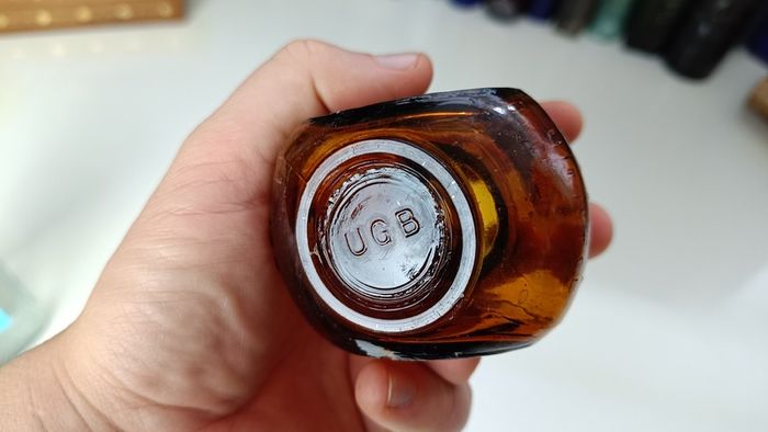 444 - Set of 2 Vintage Bovril Collectible Decorative Bottles