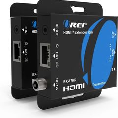 4K HDMI over Ethernet Extender Over CAT5/CAT6/CAT7, with IR Upto 164 Feet - Loop Out - 4K @ 30Hz 1080P Full HD Signal Distribution (EX-170C)