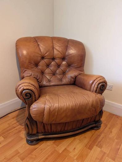 Vintage Leather Couch Set