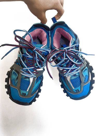 Balenciaga Track Shoes (Blue/Pink/Grey) Size 39