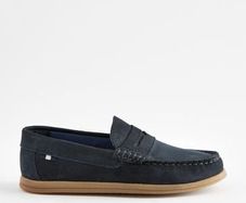 next leather navy loafers size UK 2