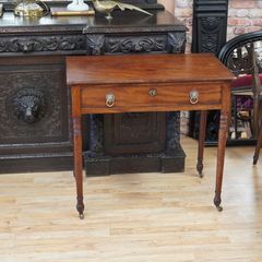 Victorian Mahogany Side Table with Drawer