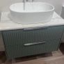 Avara fluted 600 wall hung multiple colours Anthracite/sage green/white Image 3