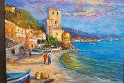 Original Italian coastal painting