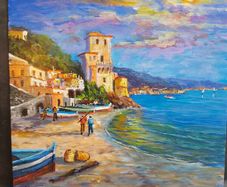 Original Italian coastal painting