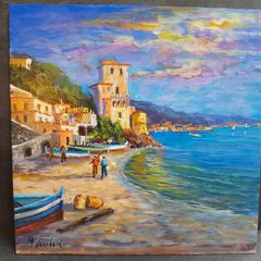 Original Italian coastal painting