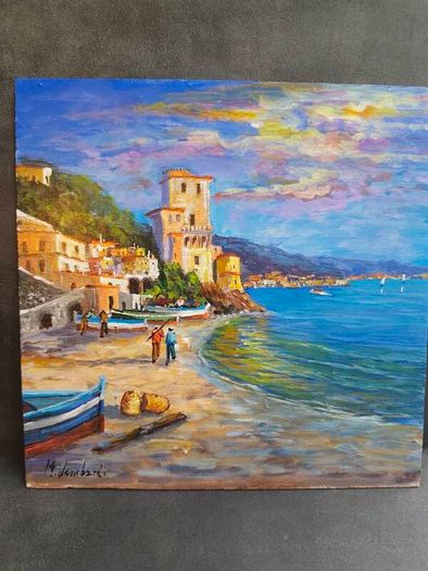 Original Italian coastal painting