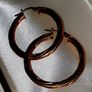 Pristine 9ct Gold 1.5" Twisted Rope Hoop Earrings Image 10
