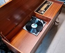 Vintage radio record player