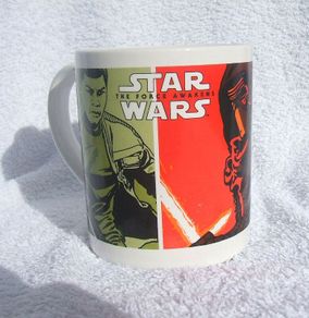 STAR WARS (The Force Awakens - Episode VII) - a mug featuring Finn, Kylo Ren & an Imperial Stormtrooper (c.2015)