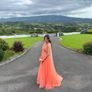 Danis Closet Orange Coral Debs Prom Dress Size 8 Image 4