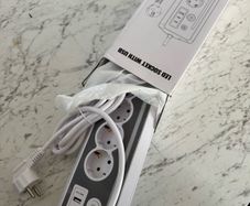 4 Way Extension Socket with USB Charging Ports White