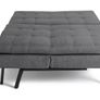 Home Duo Fabric 2 Seater Clic Clac Sofa Bed - Charcoal Image 4